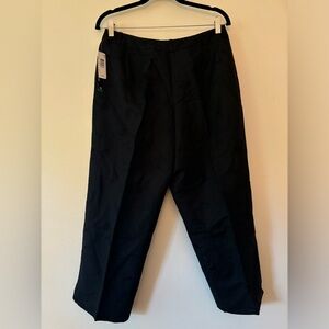 Harvé Bernard Sport Wool Straight Leg Black Pant - Size 12, NWT